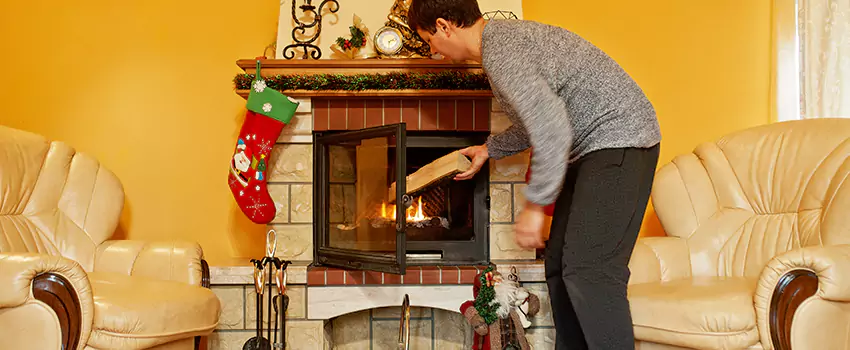 Rusted Metal Fireplace Restoration in Denison, Texas